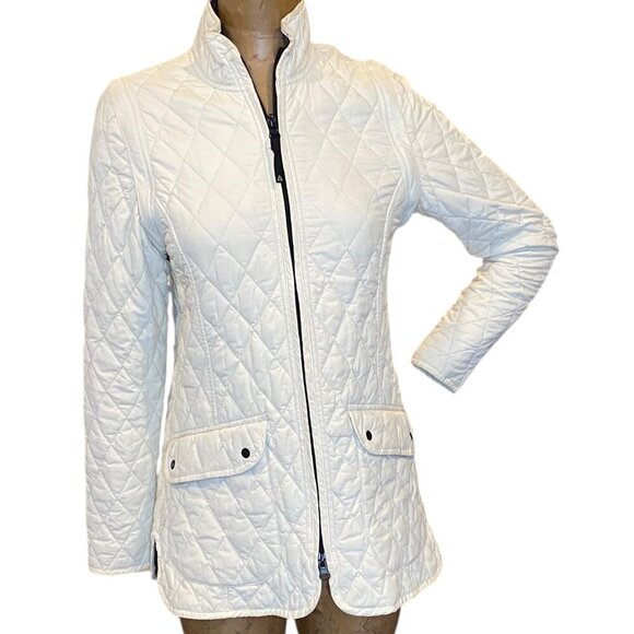 Women's Reversible Diamond Quilted Barn Jacket Convertible Vest S/M #192M - Picture 1 of 12